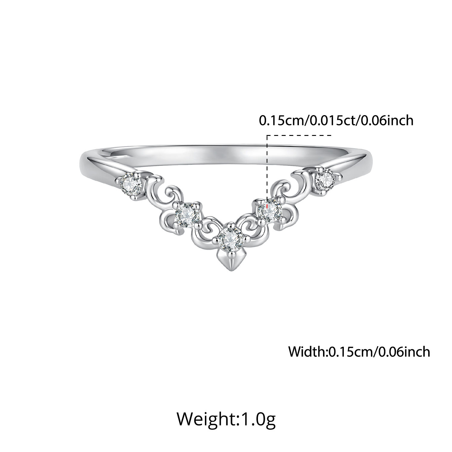 BAMOER 2CT Marquise Moissanite Ring 925 Sterling Silver Stackable Ring for Women