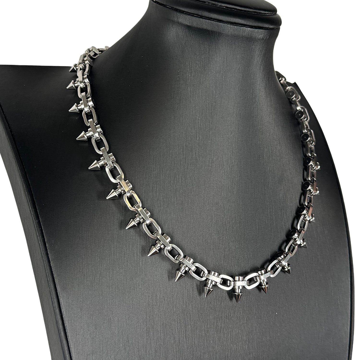 Spike Necklaces Hip-hop Gothic Punk Style Barbed Chain Collar Choker titanium st