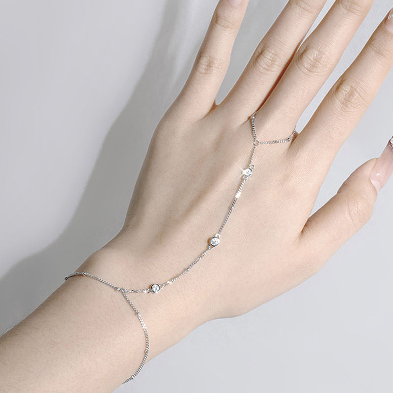Smyoue 3MM Moissanite Bracelets for Women 14-21cm Wrist Size Adjustable Chain 92
