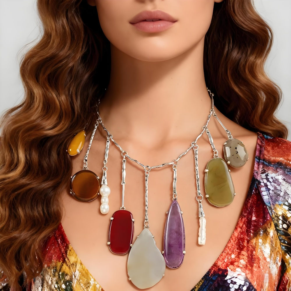 Irregular-shaped Pendant Necklaces In Bohemian Style Are Perfect For Sending Fri