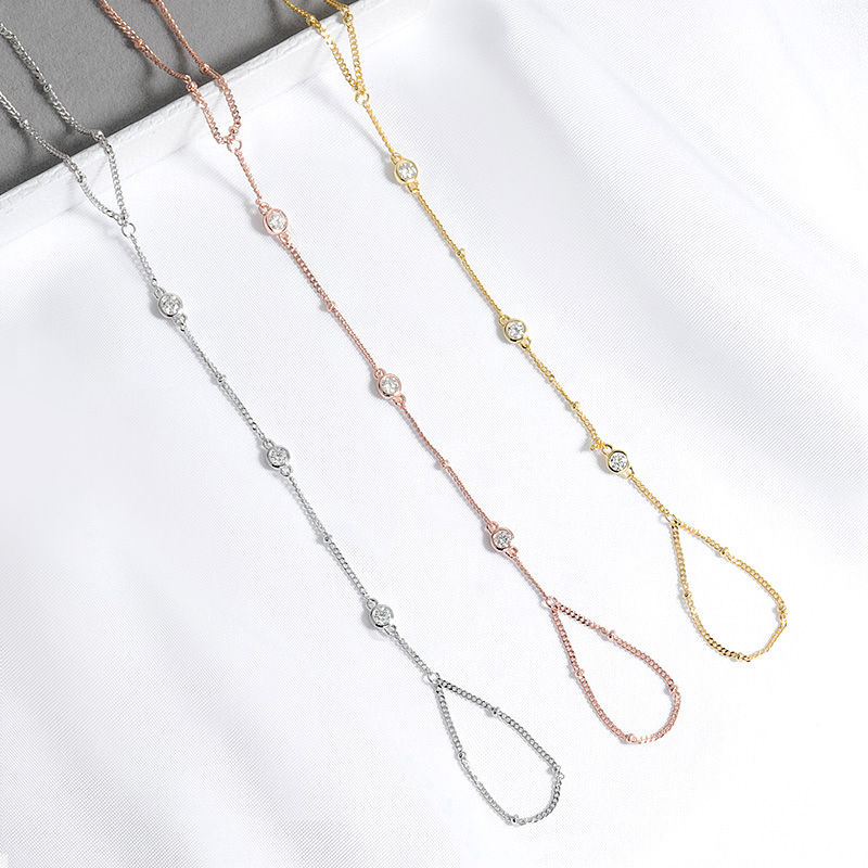 Smyoue 3MM Moissanite Bracelets for Women 14-21cm Wrist Size Adjustable Chain 92