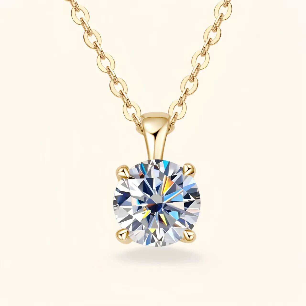 Fine 925 Sterling Silver Moissanite Pendant for Women (2g)