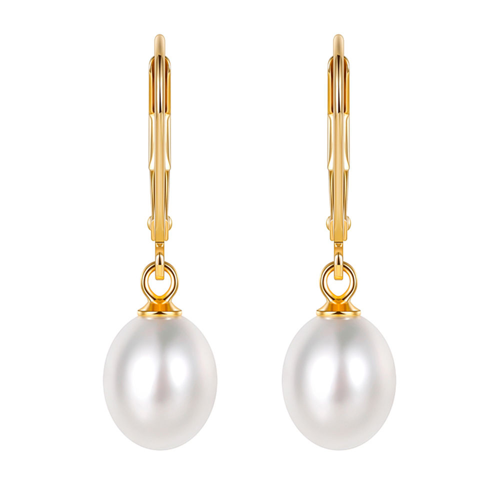 Trumium Handpicked AAA+ Quality Freshwater Natural Pearl Earrings Women 925 Ster
