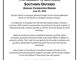 A Message from the Premier: MTSSO Honoured at Annual Celebration Dinner