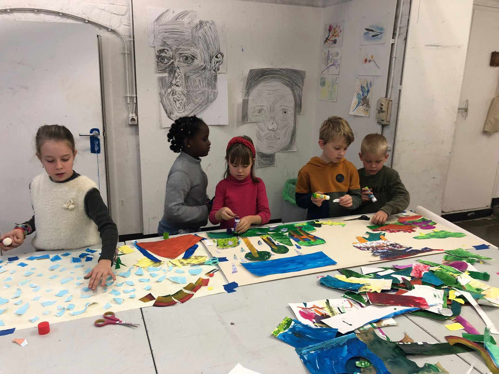 Barst - collagewerk met leerlingen DKO_c De Veerman