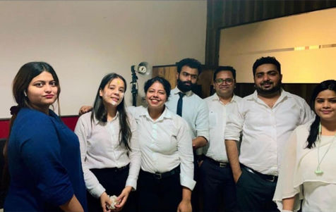 Internship completion celebration with team staff at Pawan Choudhary Associates, Noida, Greater Noida
