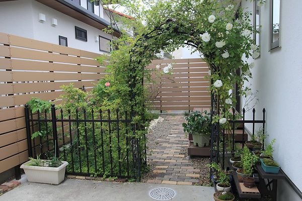 バラ園　アーチ