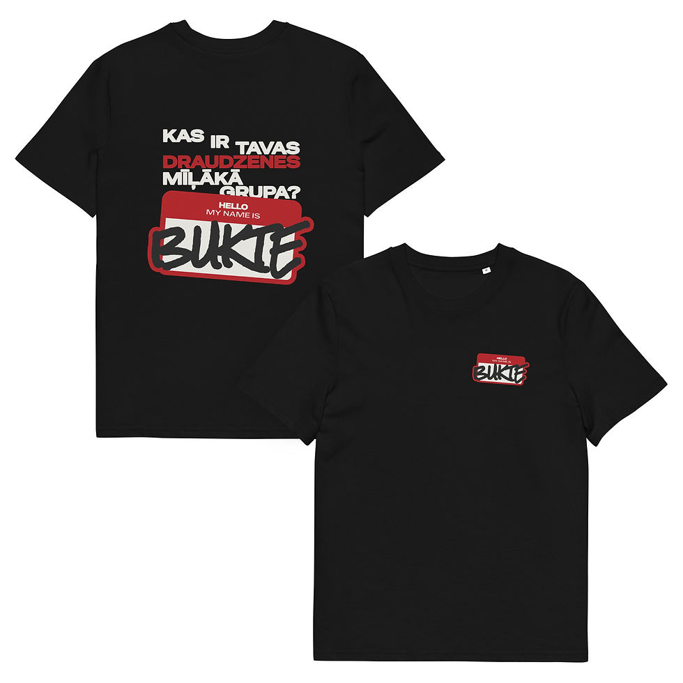 Bukte T-krekls Melns