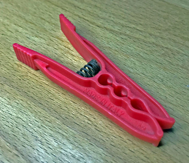 My Mom's Red Clothes Pin from Italy.