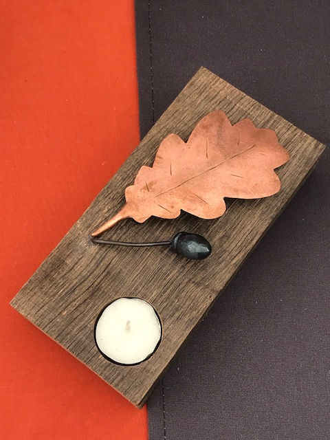 Oak/Acorn Tealight Holder