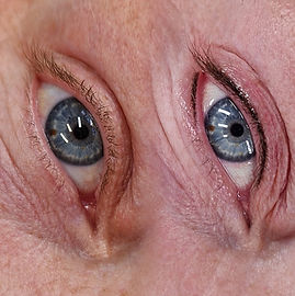Everyday eyeliner tattoo showcasing before and after