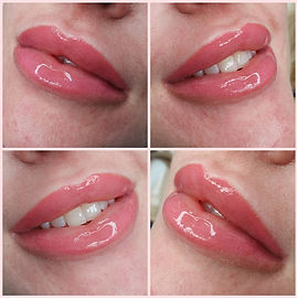 Gentle blush pink lip tatoo