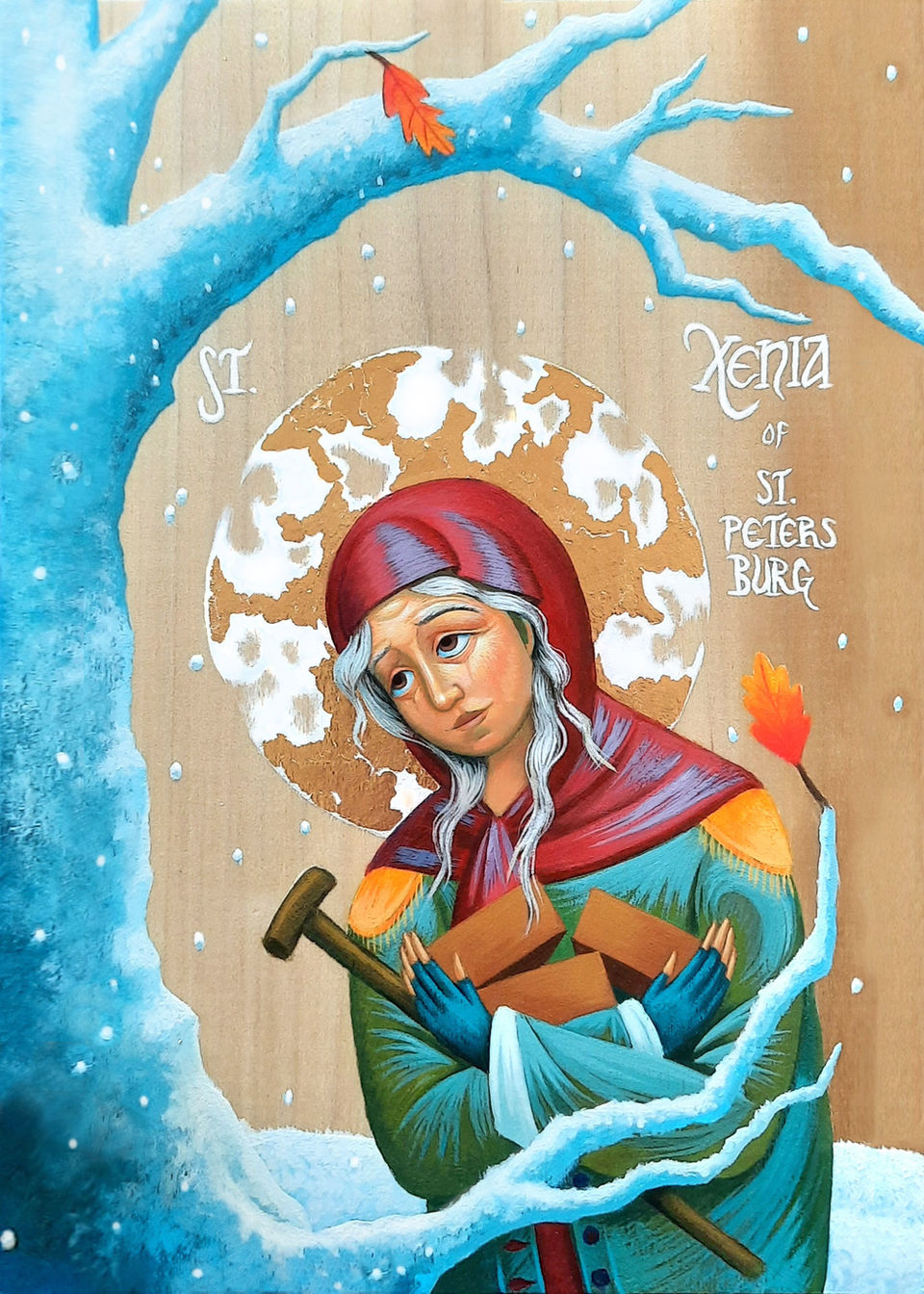 St. Xenia of St. Petersburg Modern Orthodox Icon