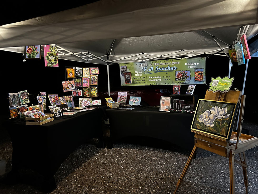 My set up at the Starlit Market on Sept. 17th at Coconino Center for the Arts