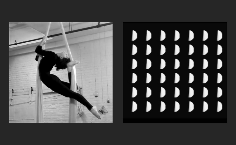 Movement and Code (2017), a daily practice project by Lisa Jamhoury. She programmed a visual sketch inspired by the movement/ Photo provided by Zelia ZZ Tan