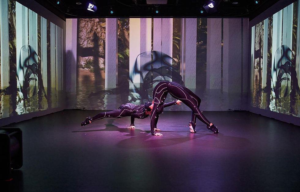 Maquette (2022), a hybrid physical-virtual performance, directed by Lisa Jamhoury / Photo provided by Zelia ZZ Tan