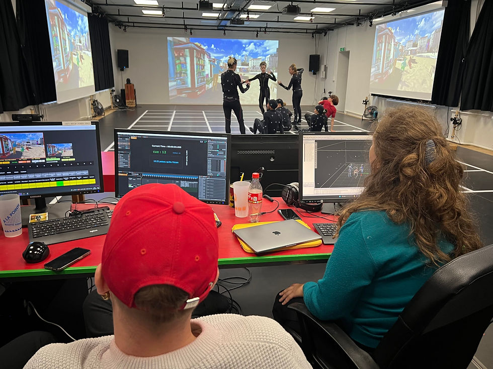 An artistic residency in progress at Studio44 Mocaplab, open for digital productions (2024) / Photo provided by Zelia ZZ Tan