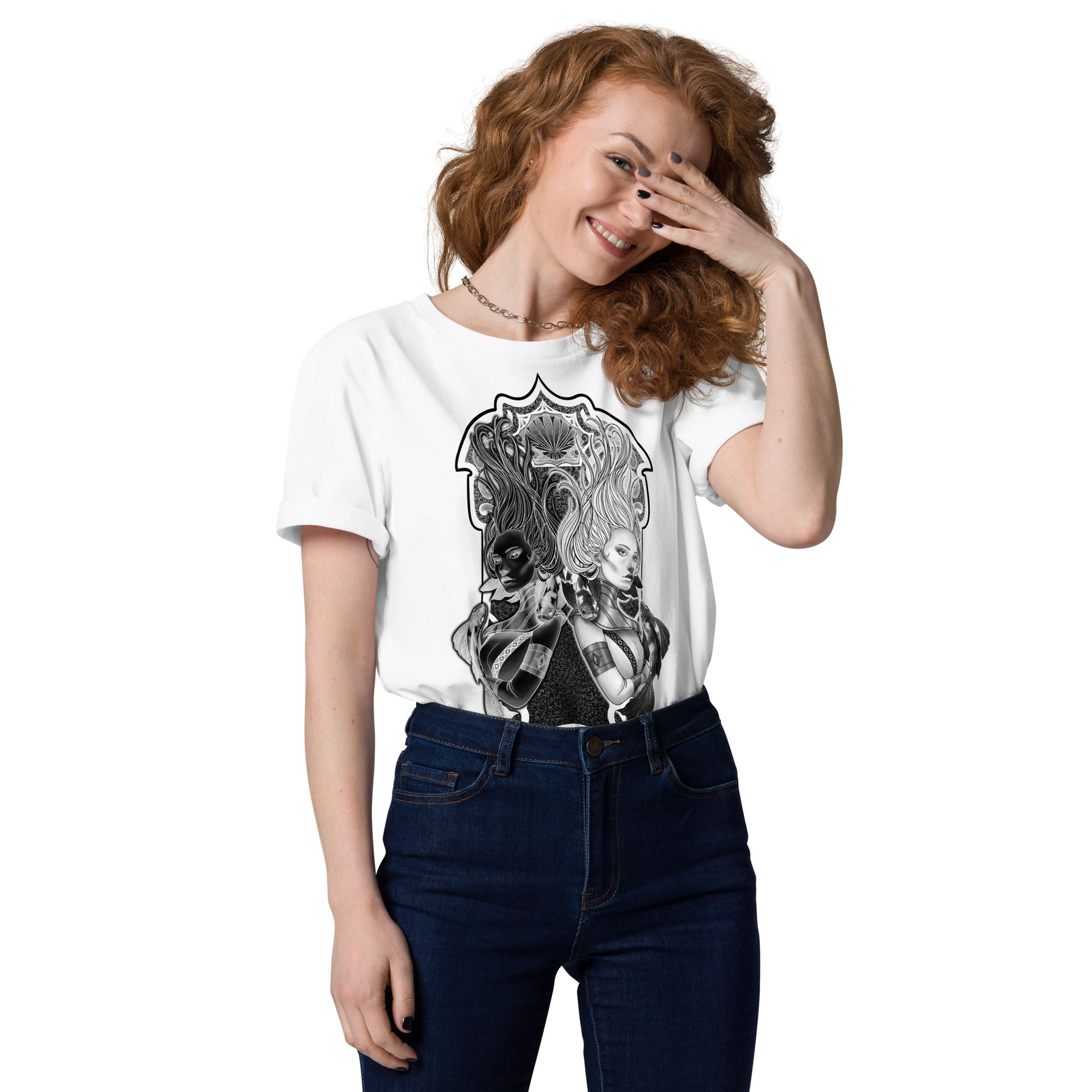 Aquarius White organic cotton t-shirt