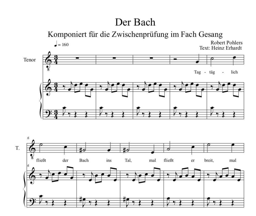 Der Bach (Piano+SoloT/S)