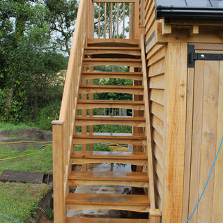 Oak staircase giving access to first floor