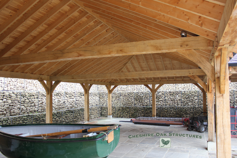 Oak carport interior