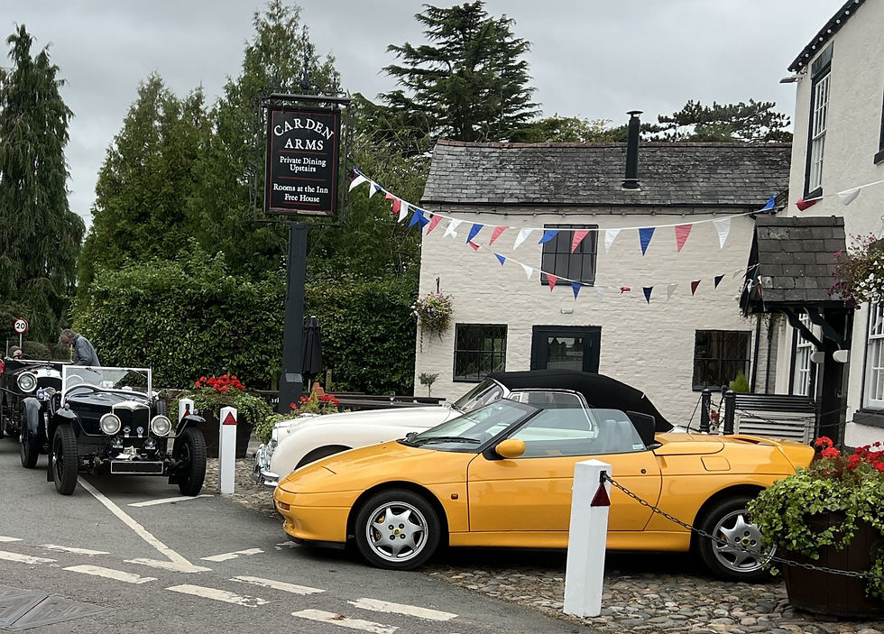 Vintage Car Tour visits the Carden Arms in Tilston, Cheshire