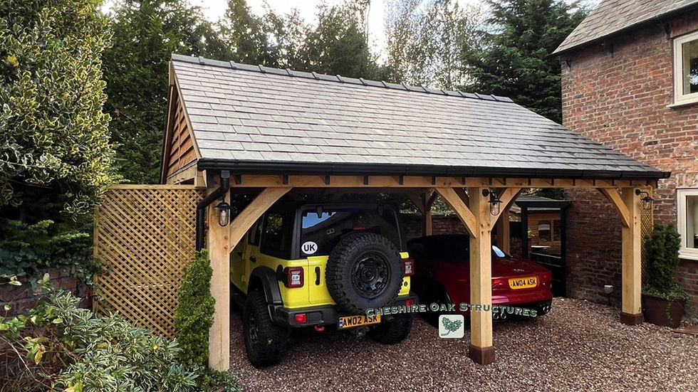 Oak carport