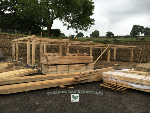 Oak carport frame