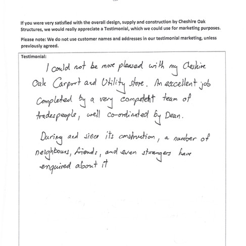 Review for design and build of Oak garage