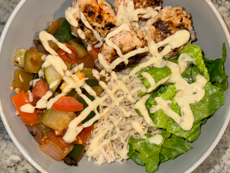 Chicken Meatball Greek Bowl