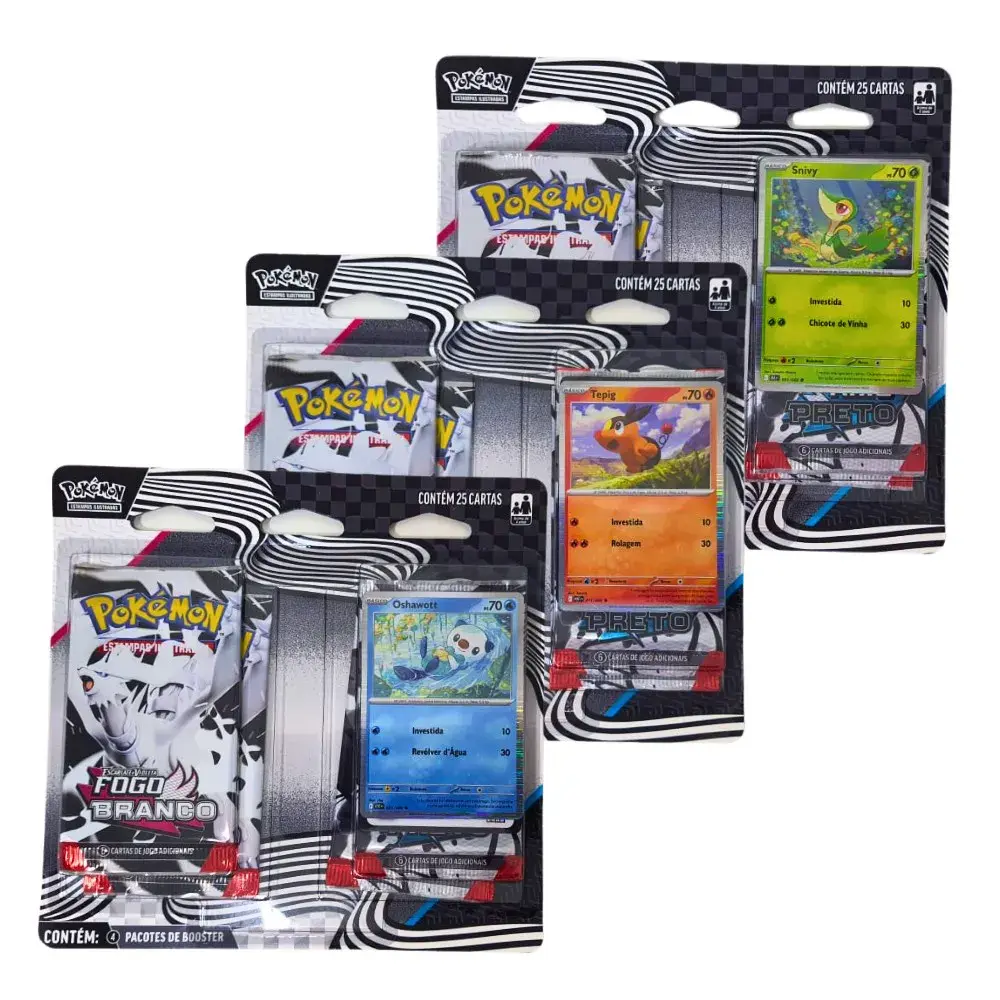 Pokémon TCG: Blister Quádruplo Fogo Branco e Raio Preto