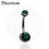 Thumbnail: 14G Titanium Double Jewel Internally Threaded Standard Belly Barbells