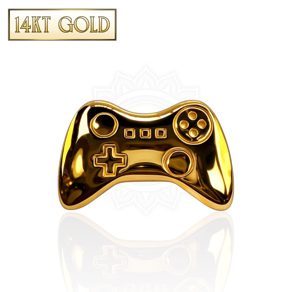 14kt Gold "High Score" Threadless End