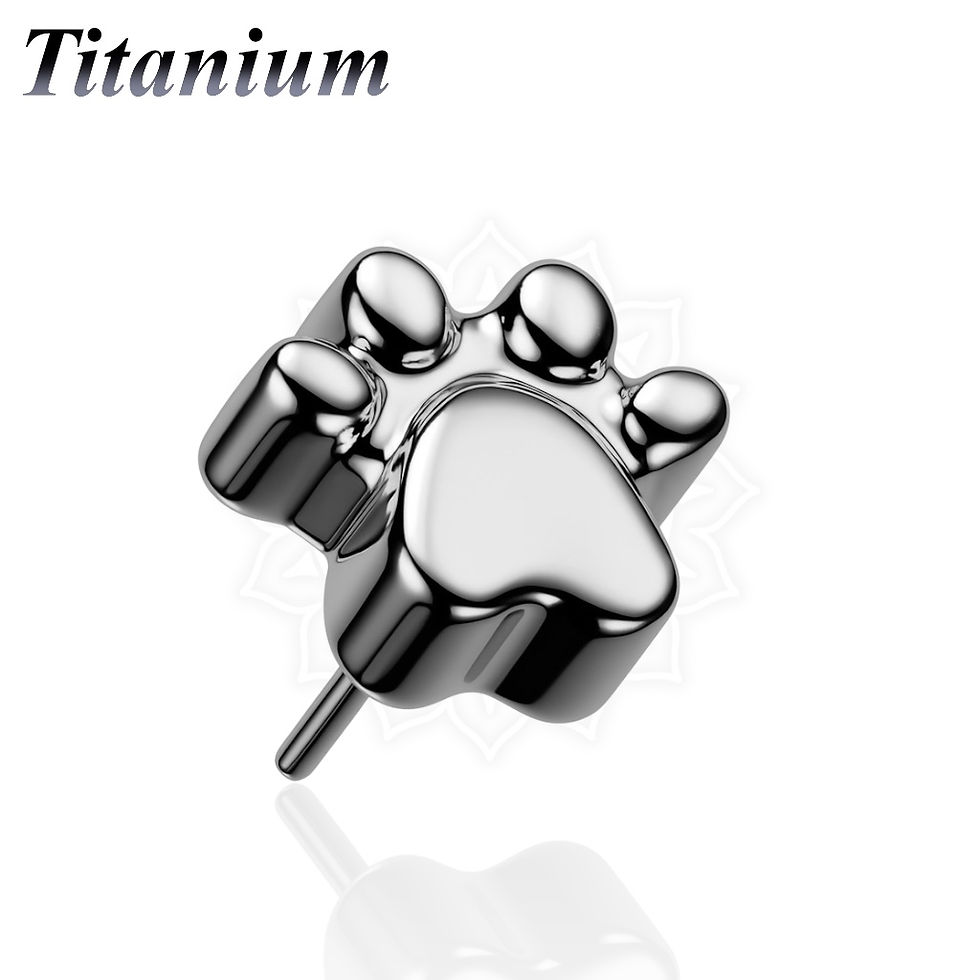 Thumbnail: Titanium Threadless Paw Print