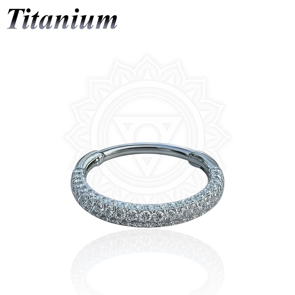 Thumbnail: 20G Titanium Nostril HSR with 3 Paved CZ Sides