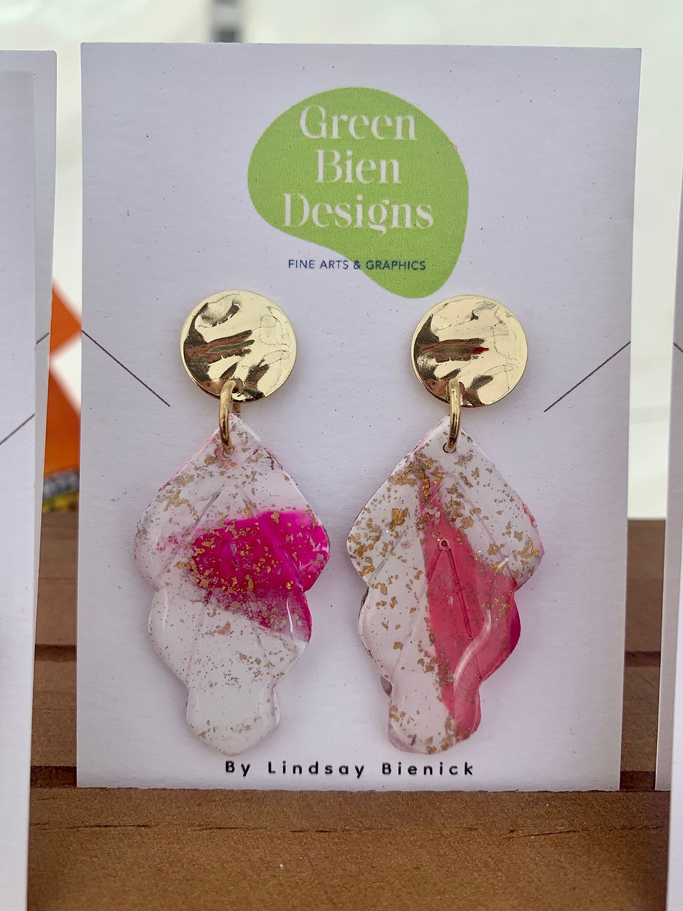 Thumbnail: Pink Mermaid Collection Tri-cut Earrings