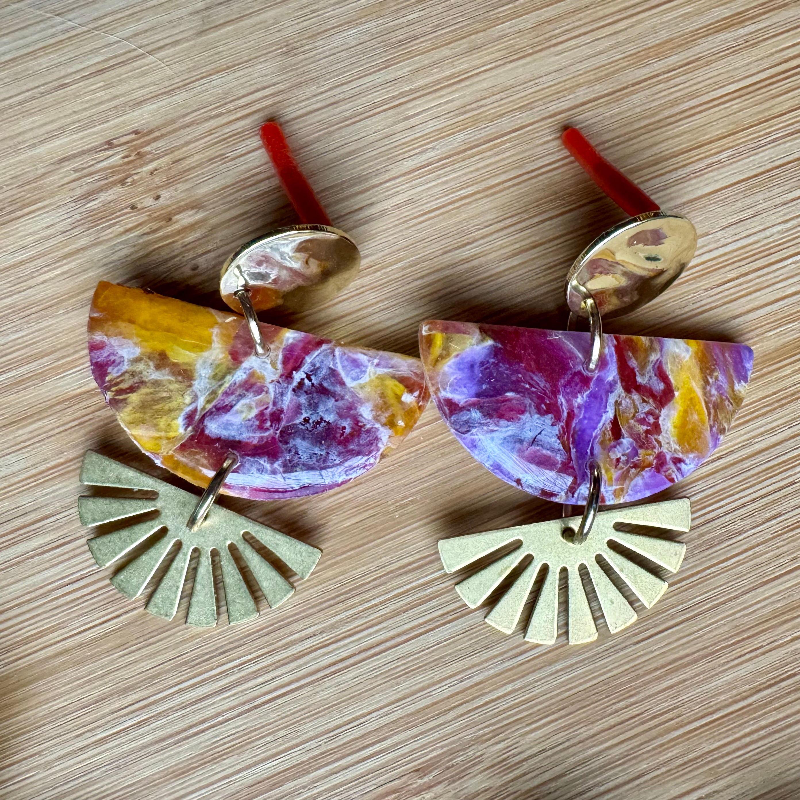Tilda half sun earrings