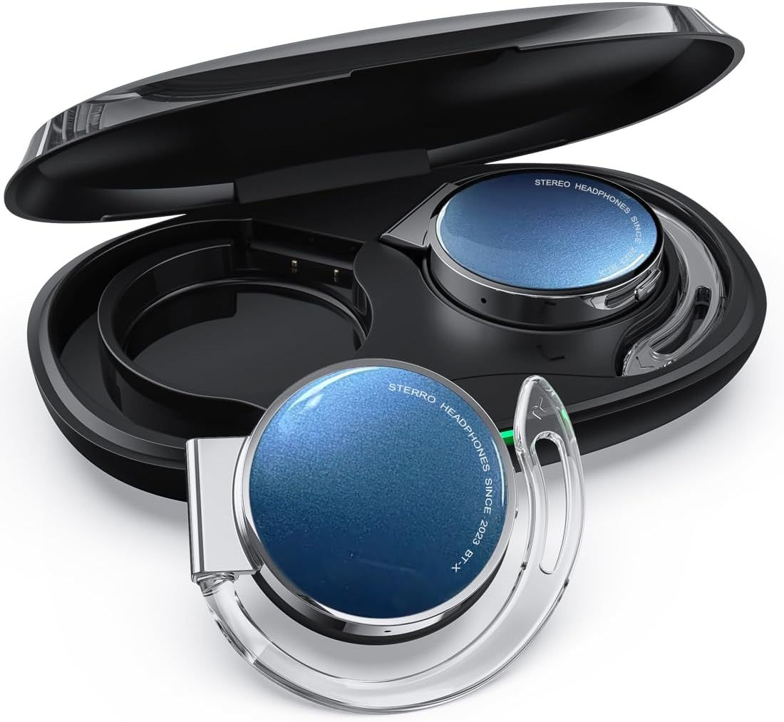 Clip on Headphones Bluetooth V5.3, On Ear Headphones Wireless