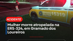Sinistro de trânsito foi registrado no km 62 da ERS-324, no município de Gramado dos Loureiros
