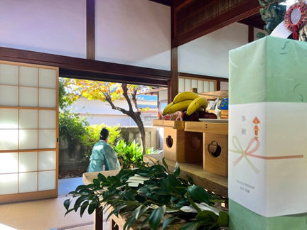 秋晴れの祈祷祭