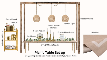 picnic table set up