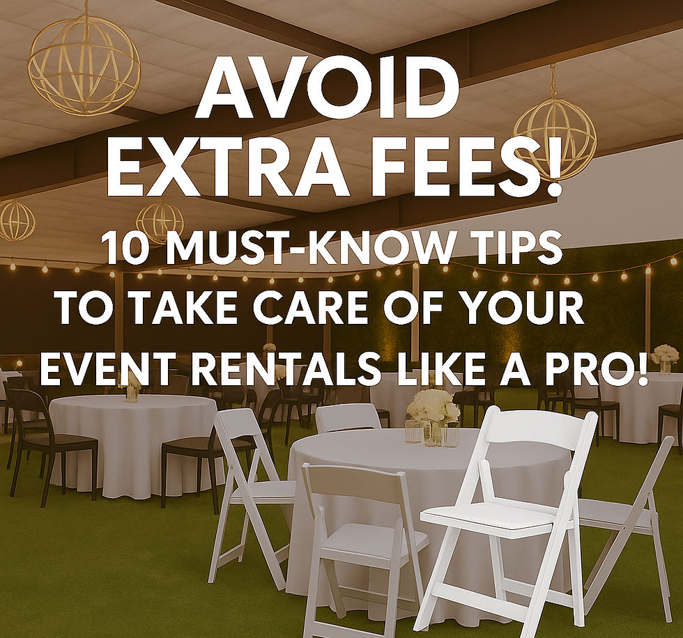 “Avoid Extra Fees! 10 Must-Know Tips to Take Care of Your Event Rentals Like a Pro”