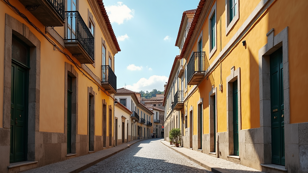 Eye-level view of Portugal's historic buildings reflecting its unique charm