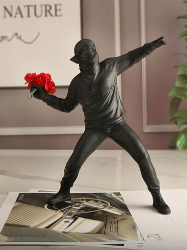 Banksy 'Flower Thrower' Black | Glorious George