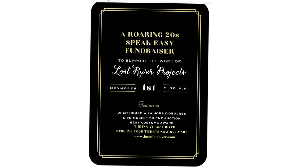 Roaring 20s Speakeasy Fundraiser for Lost River Projects