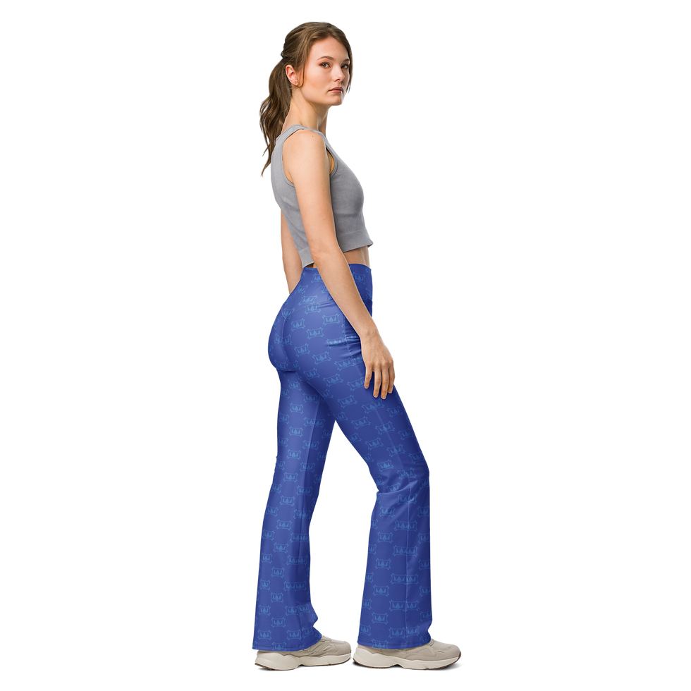 Thumbnail: "KINGDOM CONSCIOUSNESS" DEEP SEA BLUE - Flare leggings