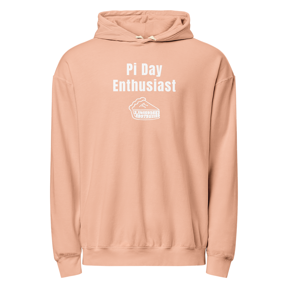 Thumbnail: Pi Day! wh - Unisex garment-dyed lightweight hoodie