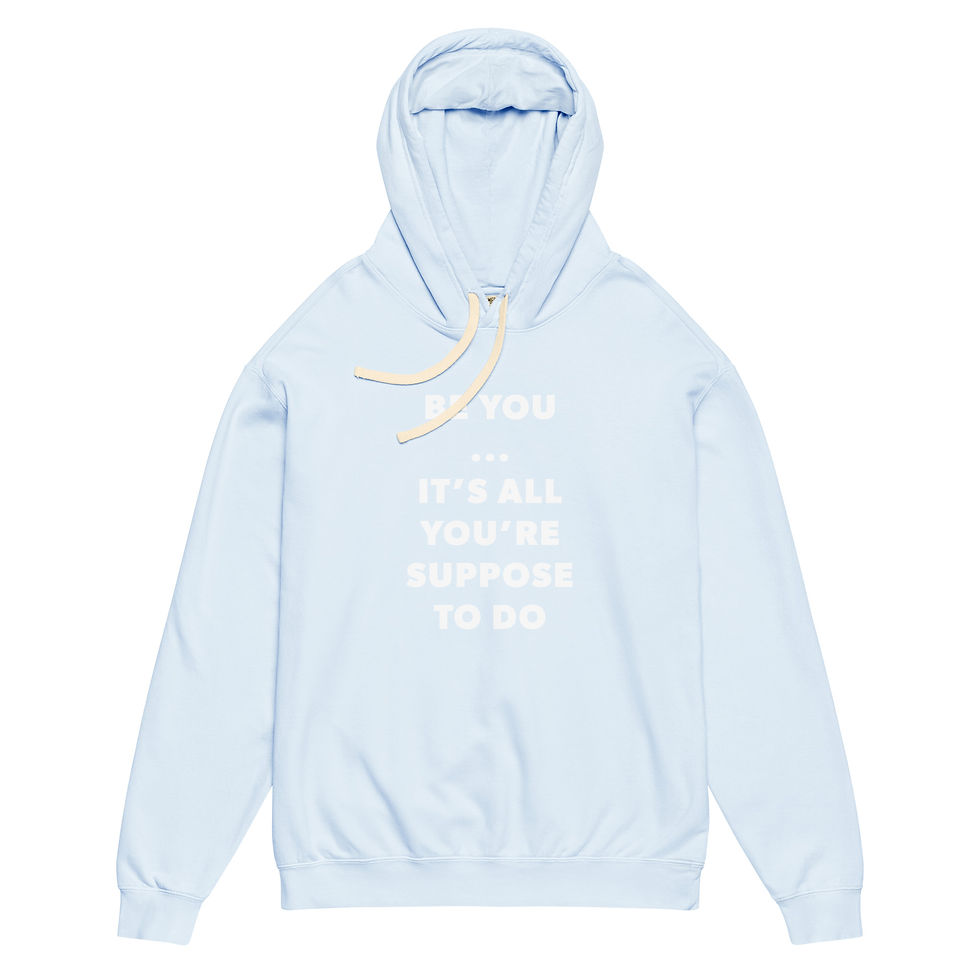 Thumbnail: Be You - wh - Unisex garment-dyed lightweight hoodie