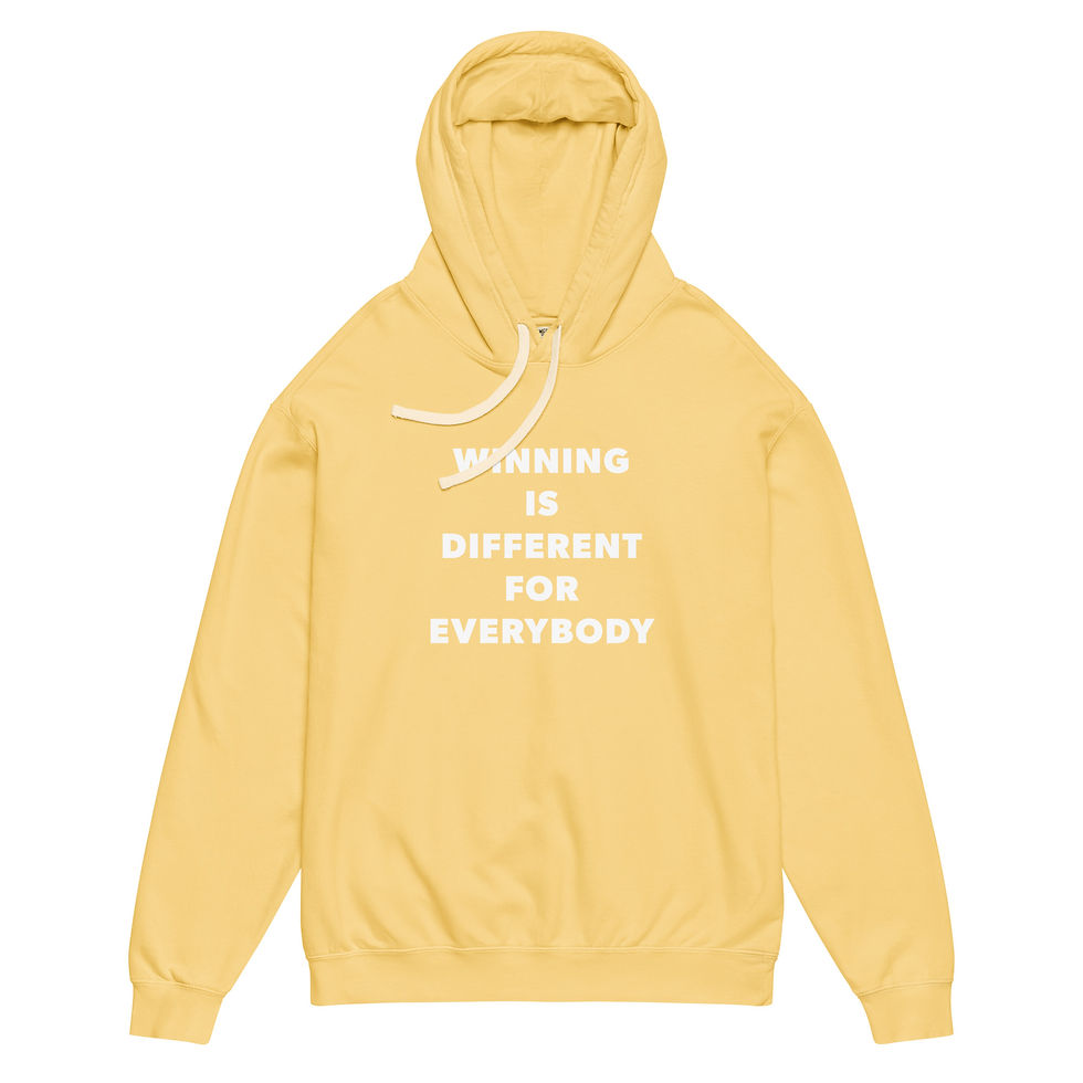 Thumbnail: Winning is Different - wh - Unisex garment-dyed lightweight hoodie