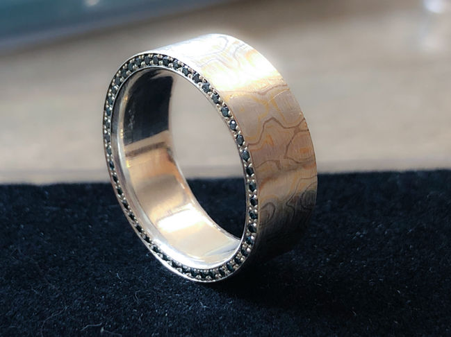 Rose Gold & Yellow Gold wedding band